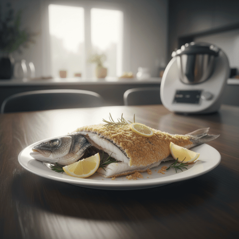 Lubina a la sal en bandeja con costra de sal partida, preparada en Mambo.