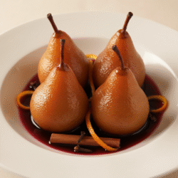 Peras al Vino Tinto en Mambo: Delicia Aromática