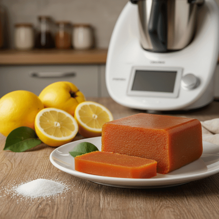 Dulce de membrillo suave y dorado hecho con Mambo de Cecotec