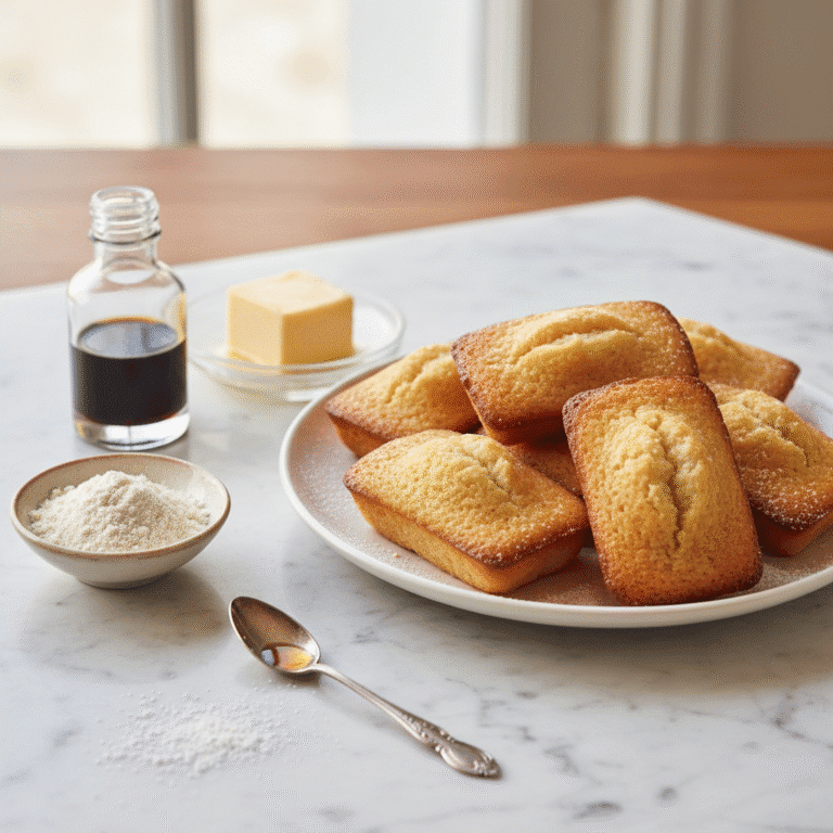 Financiers de almendra esponjosos y dorados, hechos con Mambo de Cecotec.