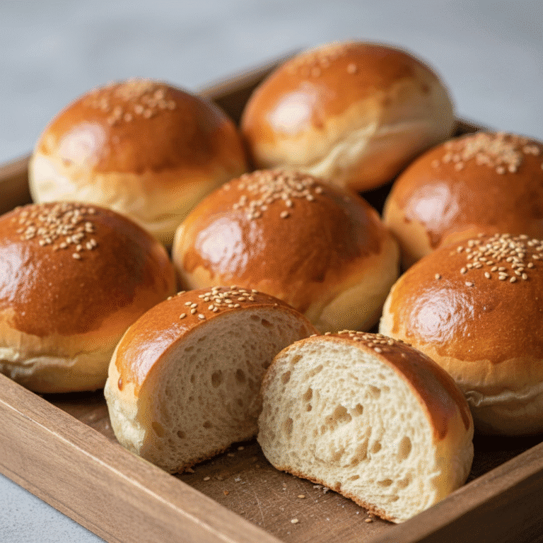 Imagen de pan de hamburguesa brioche dorado y esponjoso, elaborado con Mambo de Cecotec.