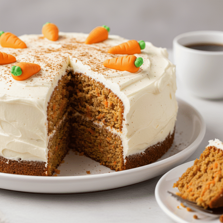 Carrot Cake hecha con Mambo, mostrando un corte donde se ven las capas de pastel y frosting.