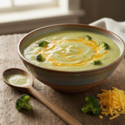 Deliciosa Crema de Brócoli y Queso Cheddar con Mambo