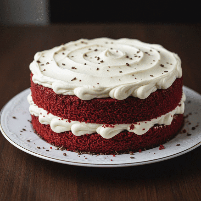 Red Velvet Cake esponjoso hecho con Mambo, mostrando una textura suave y un color rojo vibrante.