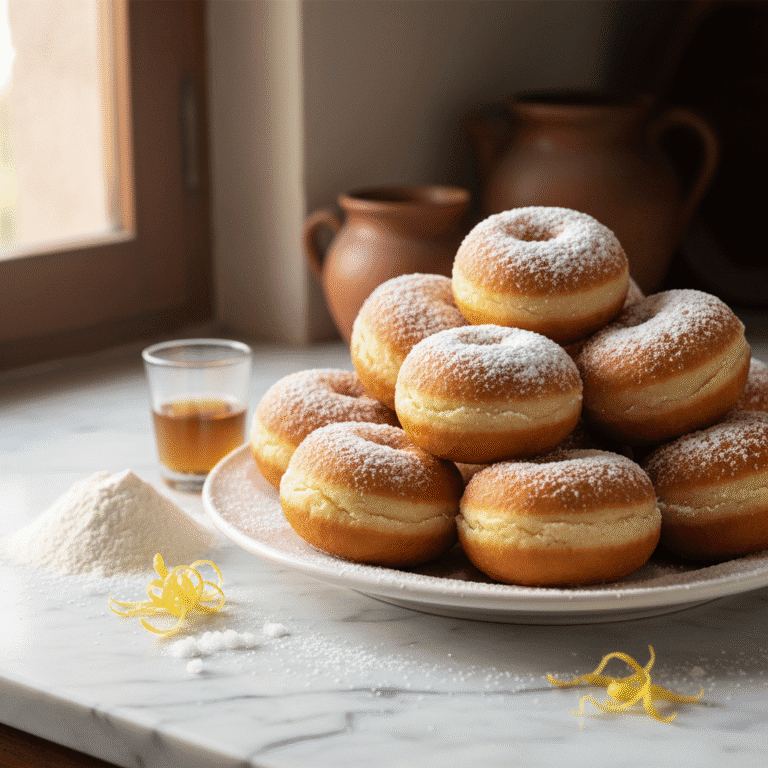 Rosquillas de anís doradas y esponjosas preparadas con Mambo de Cecotec.
