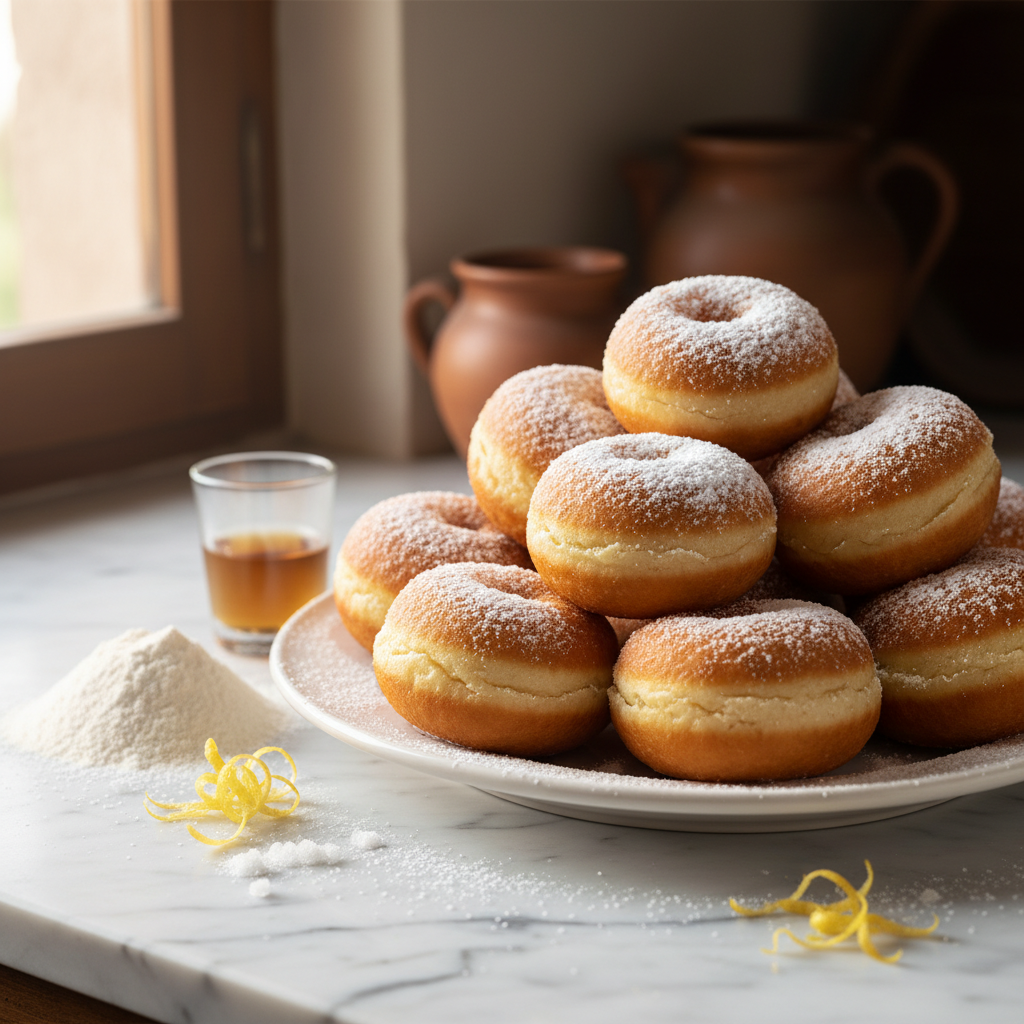 Rosquillas de anís doradas y esponjosas preparadas con Mambo de Cecotec.