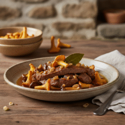 Fricandó de ternera con setas en Mambo