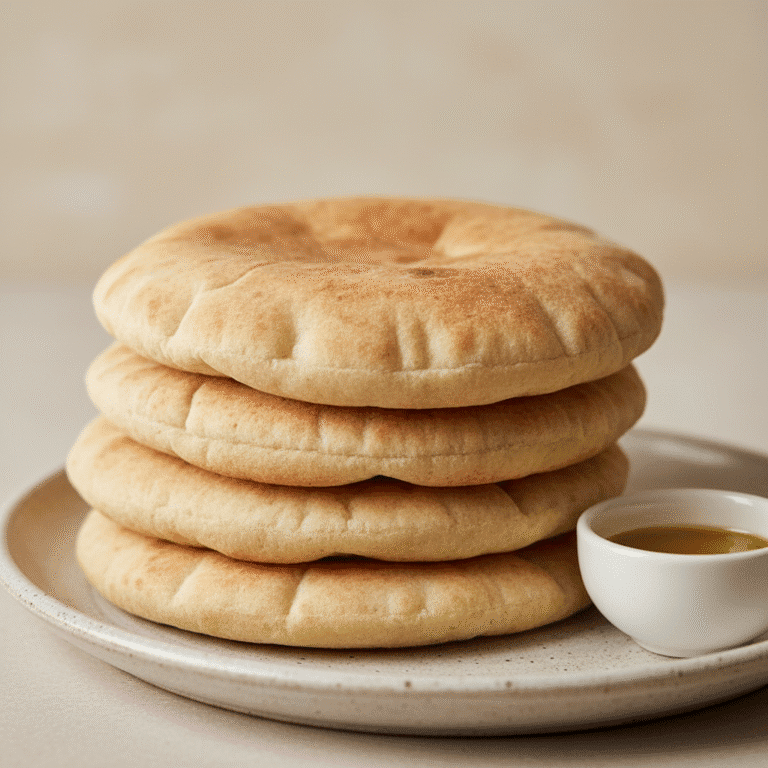 Pan de pita casero, esponjoso y listo para rellenar, preparado con el robot Mambo de Cecotec.
