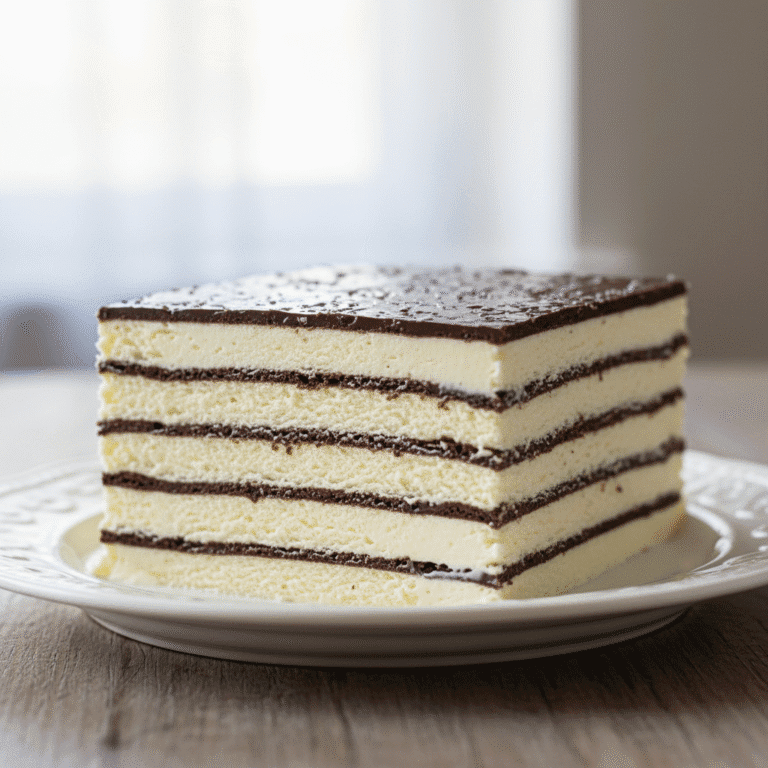 Tarta Comtessa casera con capas de helado y chocolate, preparada con Mambo de Cecotec.