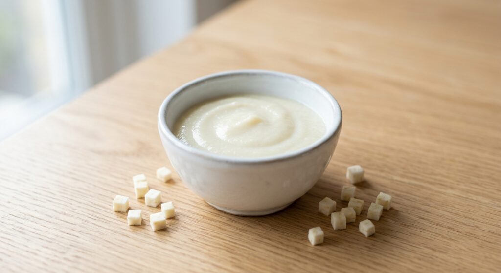 Puré de apionabo para bebés, cocido y triturado a la perfección con el Mambo de Cecotec.