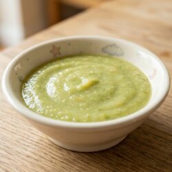 Receta de puré de judía verde plana y pera con Mambo