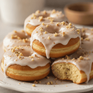 Donuts de batata con glaseado de queso y nuez, hechos con Mambo Cecotec.