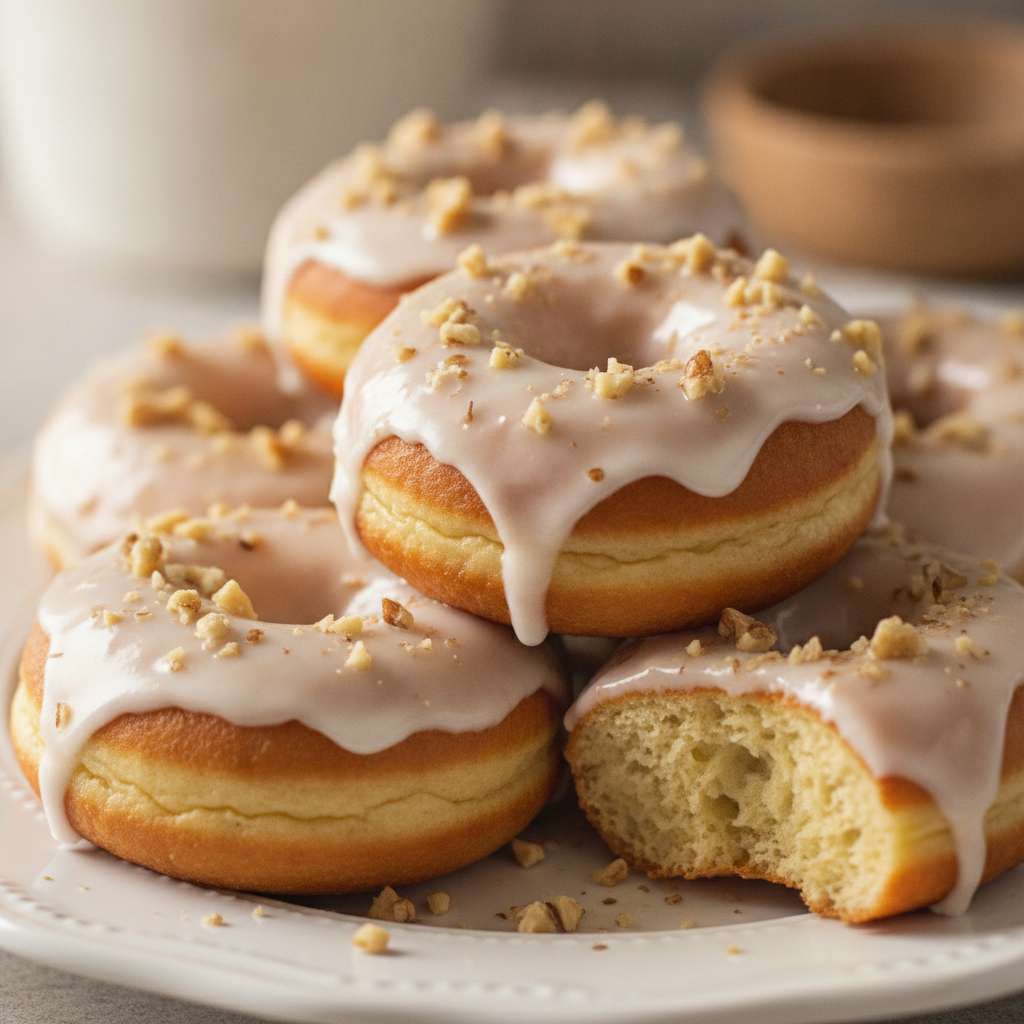 Donuts de batata con glaseado de queso y nuez, hechos con Mambo Cecotec.