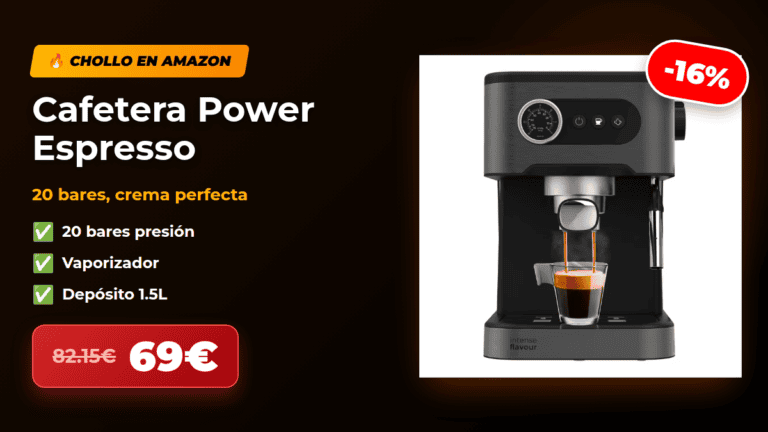 Oferta cafetera Cecotec Power Espresso a 69€ con 20 bares de presión