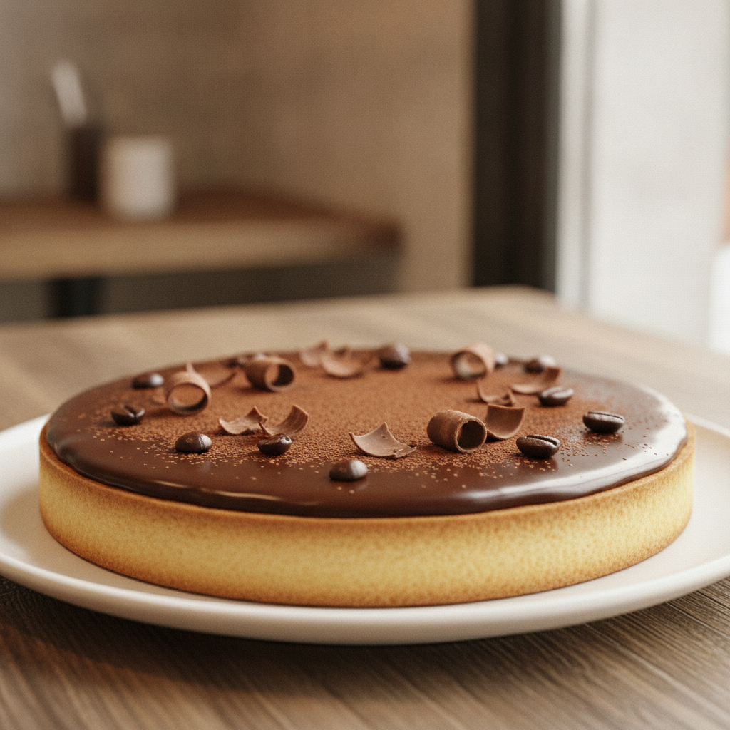 Tarta cappuccino en Mambo con textura cremosa y decoración de café.